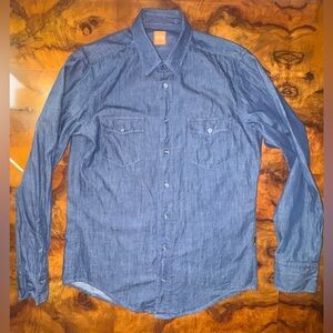BOSS Orange Label Denim Button Up-Sz M
